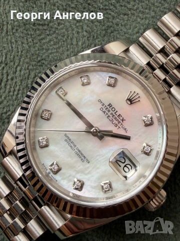 Rolex DateJust 41 126334 Jubilee Верижка с Диаманти и Перлен Циферблат, снимка 6 - Мъжки - 55062448