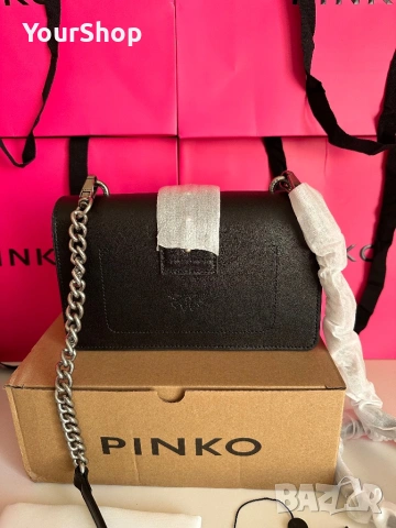 PINKO Love One Mini – оригинална кожена чанта | НОВА, снимка 7 - Чанти - 54061513