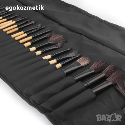 Четки за Грим в Кожен Калъф 32 Бр Yuwaku, снимка 3 - Козметика за лице - 55563119