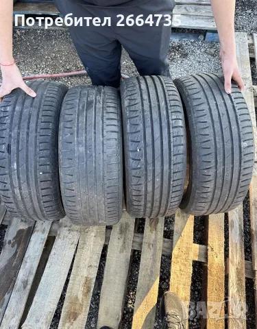 Лети джанти Volkswagen 5х112 с гуми 215/55/16, снимка 8 - Гуми и джанти - 55672551