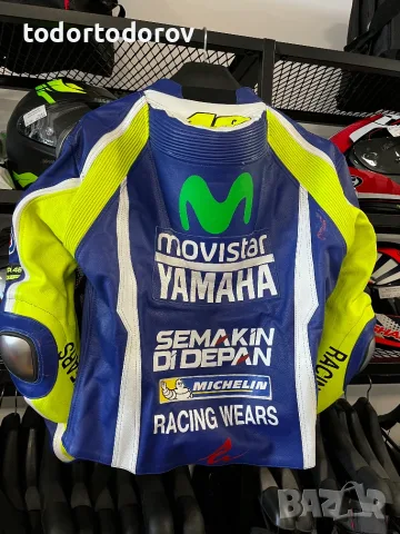 Кожено яке за мотор YAMAHA VR-46 размер 54-L,гърбица,протектори 293.18 лв. / 149.90 €, снимка 5 - Аксесоари и консумативи - 55309684