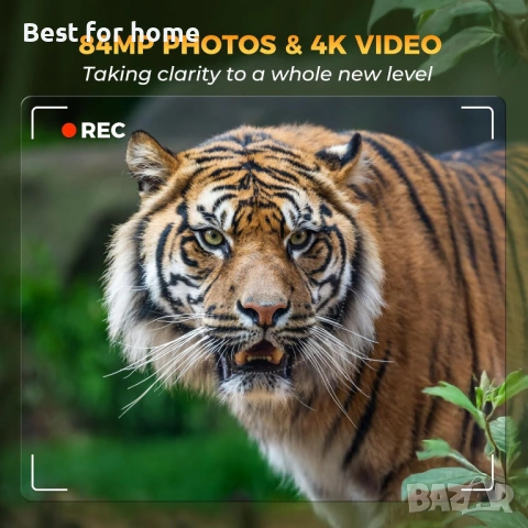 Камера за дива природа, 4K 84MP HD WiFi Bluetooth камера за следи с нощно виждане, снимка 3 - IP камери - 54414510