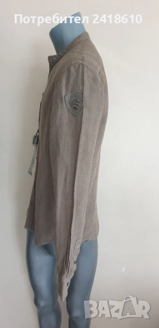Blauer Len/ Лен Slim Fit Mens Size M НОВО! ОРИГИНАЛ! Мъжка Ленена Риза, снимка 11 - Ризи - 54466671