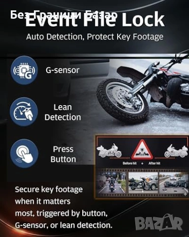Нова Mio MiVue MP30 2.5K Мотоциклетна Камера GPS WiFi IP67 за каска мотор, снимка 4 - Друга електроника - 54718036
