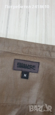 Blauer Len/ Лен Slim Fit Mens Size M НОВО! ОРИГИНАЛ! Мъжка Ленена Риза, снимка 2 - Ризи - 54466671