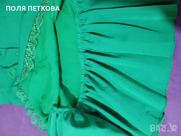 Зелена рокля ефектен модел, снимка 7 - Рокли - 55376782