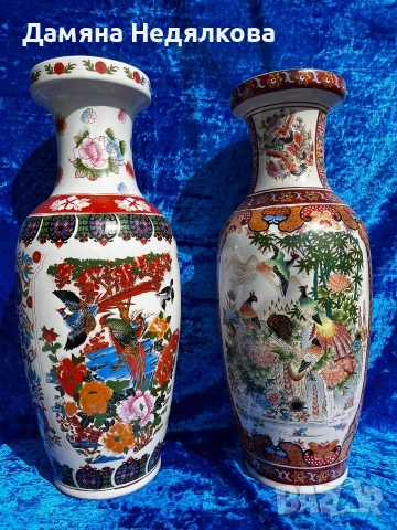красива голяма китайска ваза без печат 60см., снимка 6 - Вази - 53997948