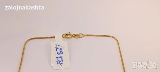 Златен синджир-1,90гр/18кр, снимка 4 - Колиета, медальони, синджири - 55008354