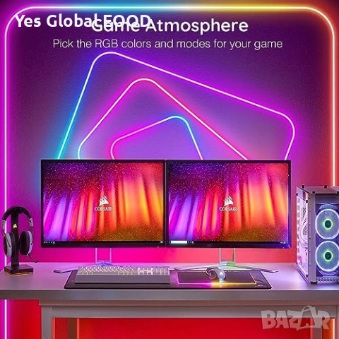 RGB неон лента 10м LETIANPAI App контрол IP65, снимка 5 - Лед осветление - 54423465