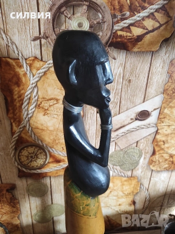 дървена статуетка , снимка 4 - Статуетки - 54080050