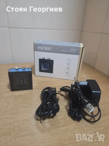 Esinkin Bluetooth аудио приемник, модел W29, предназначен за безжично стриймване на музика 