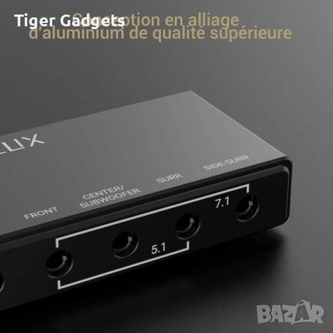 Външна USB звукова карта Cubilux 7.1, 48kHz–384kHz, Line-In и микрофонен вход, снимка 6 - Ресийвъри, усилватели, смесителни пултове - 54867873