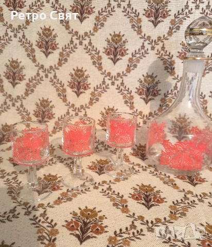 Сервиз за аперитив/дижестив , снимка 3 - Антикварни и старинни предмети - 54329603