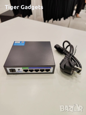 GOALAKE GPS204 V6 Gigabit PoE Switch – Cloud Managed, 4 PoE порта + Gigabit + SFP, снимка 6 - Мрежови адаптери - 54474698