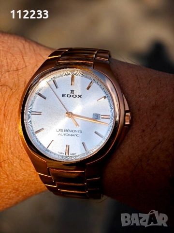 EDOX Les Bemonts Ultra Slim Automatic Rose Gold, снимка 11 - Мъжки - 54492813