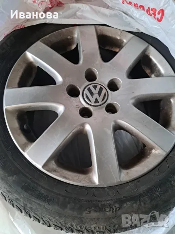 Алуминиеви джанти с зимни гуми мишелин 16 цола vw pasat 