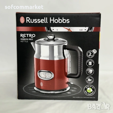  Кана за вода Russell Hobbs Retro Ribbon Red 21670-70 в Ретро стил , снимка 7 - Кани - 54689332