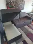 Разтегателен триместен диван с лежанка и ракла - сив 230 х 150, снимка 10