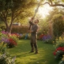 Комплект 3 в 1 от акумулаторна лозарска ножица, акумулаторен мини верижен трион и телескопичен прът, снимка 6