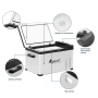 Alpicool 20L компресорен авто хладилник с фризер Bluetooth 12V 24V 220V хладилна кутия, снимка 4