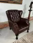 Chesterfield/Честърфийлд Луксозен фотьойл от естествена кожа, снимка 4