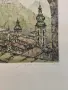 Оригинален цветен офорт 1942 год.на худ. Ludwig Adamus, снимка 3