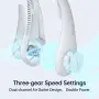 Преносим вентилатор за врата, вентилатор без лопатки Hands Free, 4000 mAh "Бял,  Розов  ,Зелен ", снимка 3