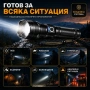 Професионален тактически акумулаторен фенер LED прожектор за лов риболов къмпинг работа аварии, снимка 5