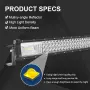 107см, 540W Лед бар Willpower 42 инча, три реда диоди, 12V - 30V, IP67, снимка 4