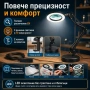 Професионална голяма настолна лупа с LED осветление четене за шиене гоблени стъклена бродиране лед, снимка 4