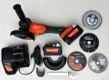 BERNER BACAG-1 BL 18V - Безчетков ъглошлайф 2x18V 5.0Ah неразличим от нов!, снимка 3