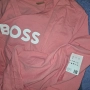 Тениска BOSS пепел от роза с щампа.памук, снимка 4