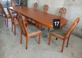 Комплект масивна разтегателна маса- автомат с 8 стола, снимка 1