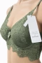 Комплект бельо Hunkemöller в цвят зелено каки – сутиен 85B и прашки 3XL, снимка 3