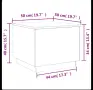 Маси за кафе 2.бр с LED осветление, сив сонома, 50x50x40 см чисто нови от Германия , снимка 4