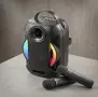 Преносима Bluetooth караоке колона ZQS-W4110 с 2 безжични микрофона,RGB светлини, FM радио, USB, AUX, снимка 1