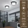 LED таванна лампа за помещение с вграден източник, метална конструкция и акрилен дифузер, 32 см, снимка 4
