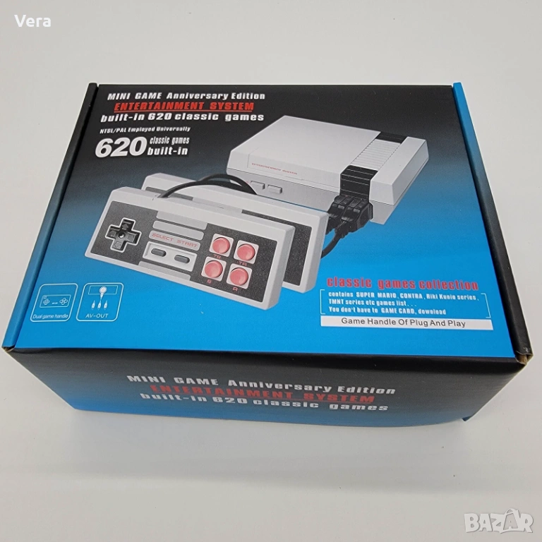 Ретро игрова конзола с 620 игри[Mini Game Anniversary Edition Entertainment System], снимка 1