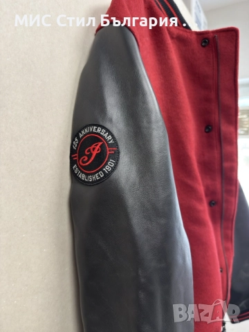 Яке BOMBER INDIAN 125th Varsity Jacket Red, снимка 5 - Якета - 55360959