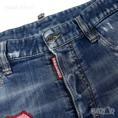 Мъжки шорти Dsquared2 Medium Stormy Boxer Denim Shorts, снимка 5 - Дънки - 54755833