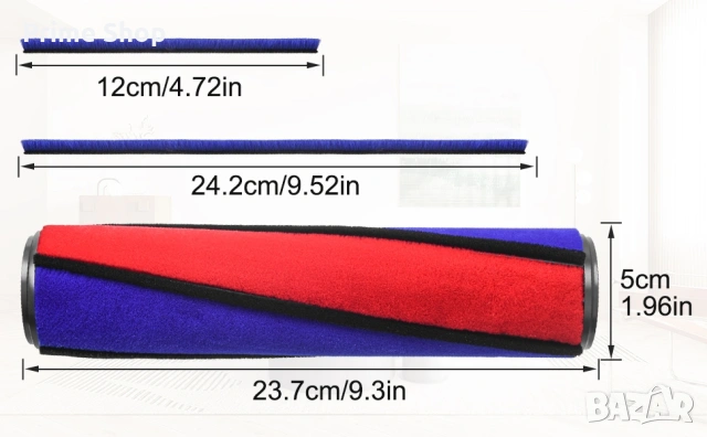 Резервна мека ролка и плюшени ленти за Dyson V6, V7, V8, V10, V11, снимка 10 - Прахосмукачки - 54190056