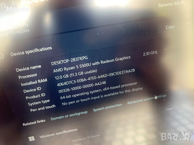 HP 15s 2000nv Ryzen 5 , снимка 6 - Лаптопи за работа - 54999923