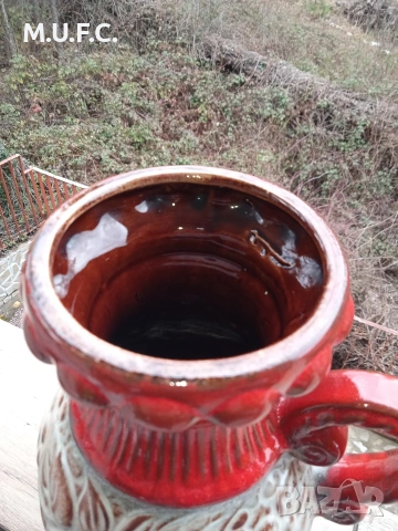 Керамична ваза W.Germany 1970.Уникална, снимка 5 - Антикварни и старинни предмети - 54013319