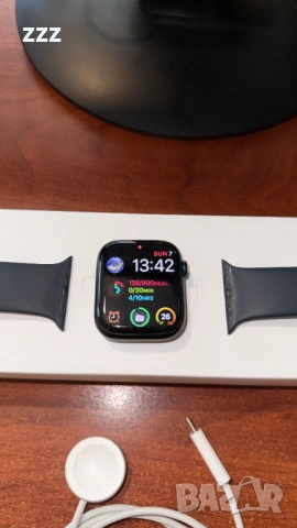 Apple Watch Series 7 45mm Midnight GPS, снимка 12 - Смарт часовници - 54808604