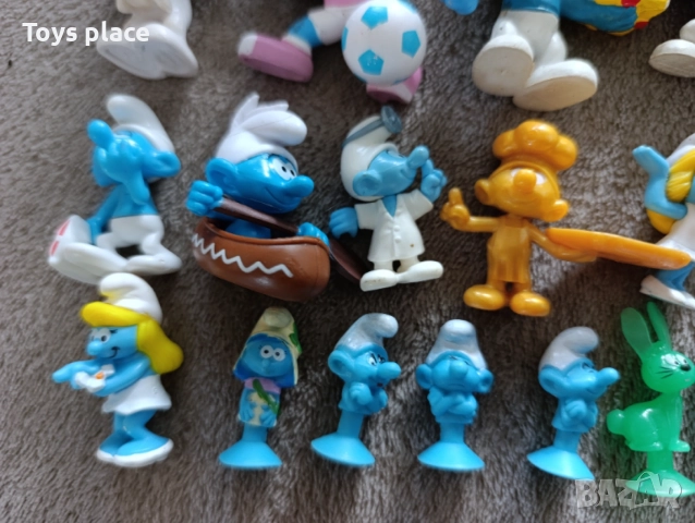 Огромна колекция смърфовете The Smurf, фигурки смърфчета Kinder, стики, снимка 7 - Фигурки - 54742834
