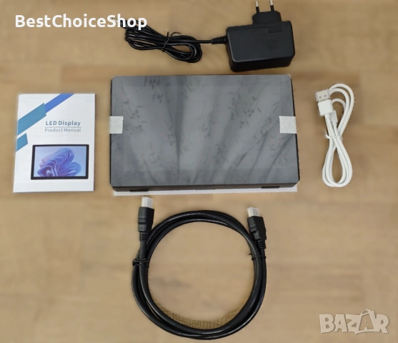 8-инчов мини монитор с тъчскрийн HD 800x480 с HDMI портове, вградени високоговорители и стойка., снимка 10 - Монитори - 54211582