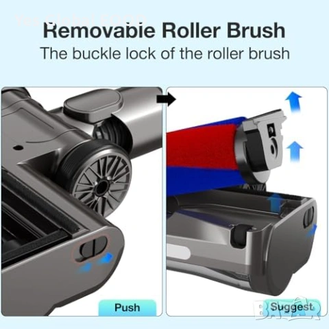 Мека четка за Dyson V7 V8 V10 V11 V15 с LED, снимка 6 - Друга електроника - 54134976