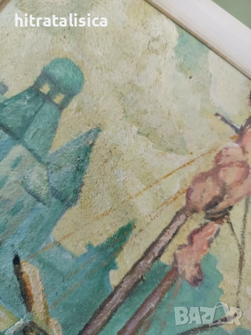 Винтидж картина '40год, снимка 7 - Антикварни и старинни предмети - 54156044