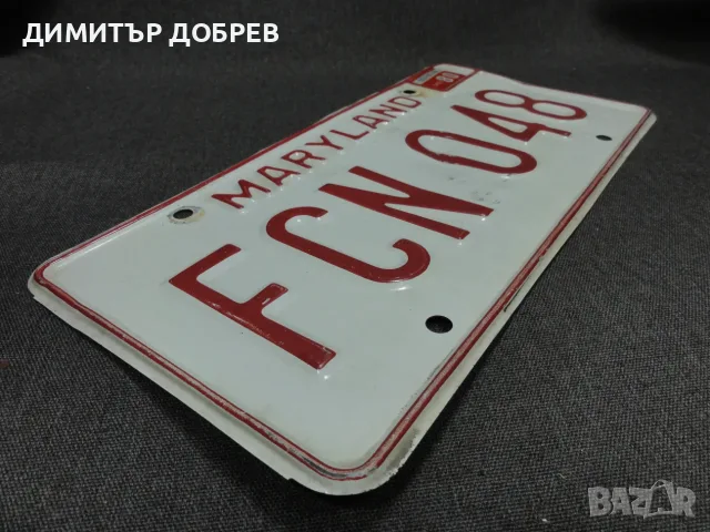 СТАР РЕТРО АМЕРИКАНСКИ АВТОМОБИЛЕН НОМЕР РЕГИСТРАЦИОННА ТАБЕЛА МЕРИЛЕНД 1980 Г, снимка 2 - Антикварни и старинни предмети - 55512114
