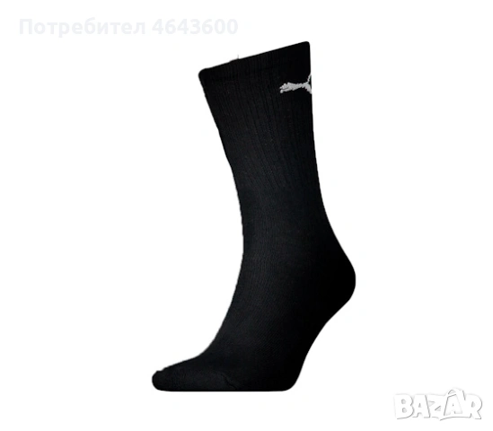 7 чифта едноцветни спортни чорапи PUMA, Черни, Размер 35-38